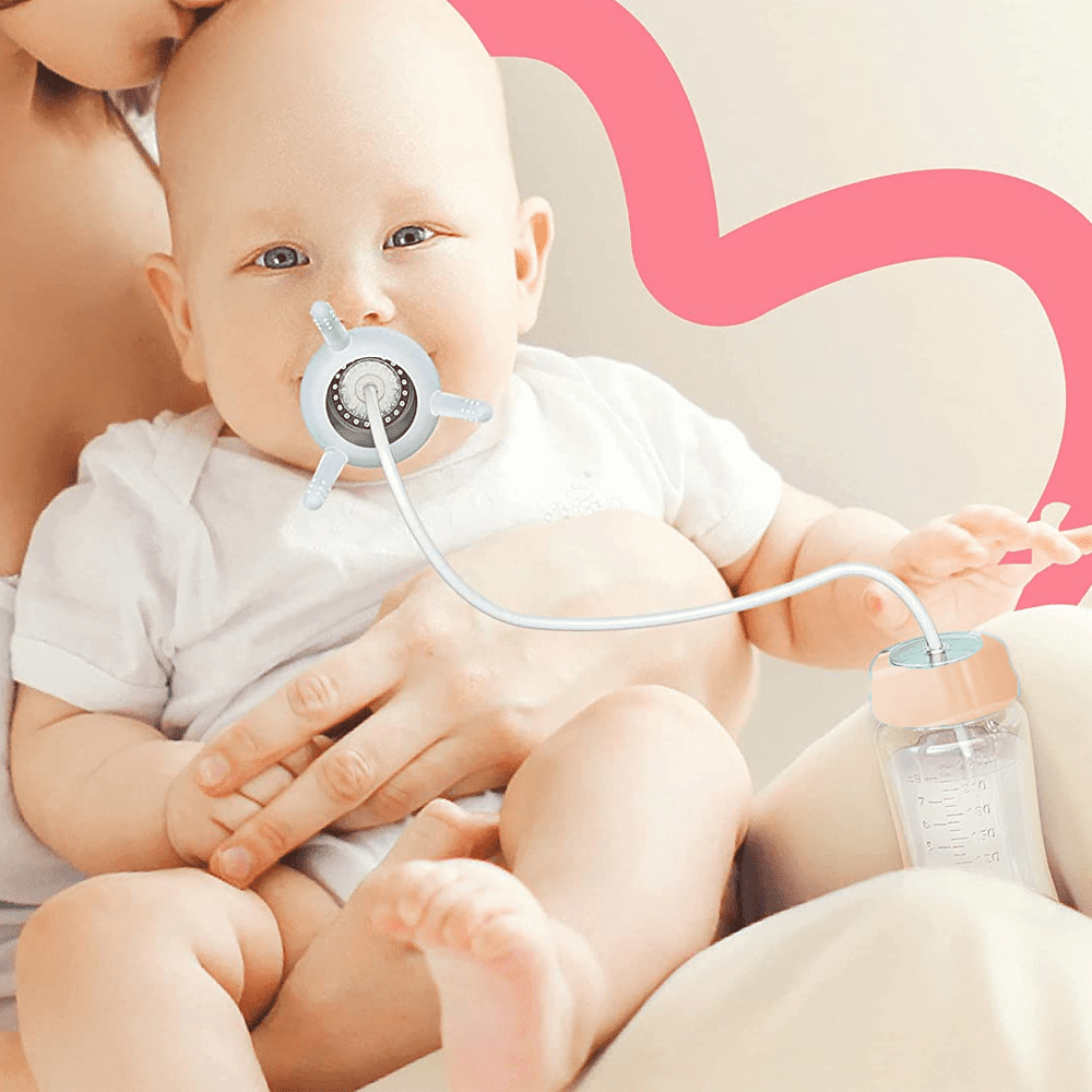 Self Feeding Baby Bottle, Bottle Holder for Baby, Baby Bottle with Straw, Anti Colic, for Convenient Feeding