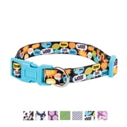 Vibrant Life Patterned Dog Collar, Conversation Bubbles, Medium