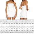 thumbnail image 2 of Juegos De 2 Piezas Conjunto de 2 piezas para mujer Traje de calle de estilo sexy con dobladillo curvo sin espalda (Blanco XL) Kuymtek para Mujer Blanco T L, 2 of 6