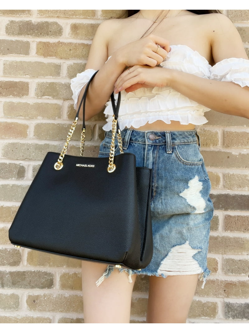 Michael Kors Medium Satchel Handbag Purse Teagen Large Jet Set