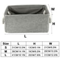 ODOMY Grey Basket Storage Baskets Fabric Baskets Rectangular Storage