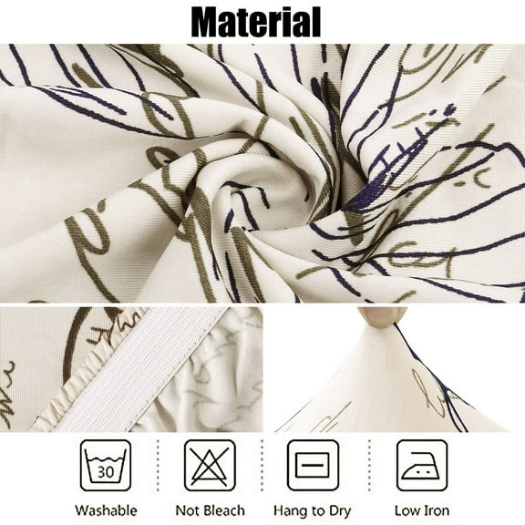 PiccoCasa Floral Dining Chair Seat Cover Spandex Chair Slipcover, #1 Medium