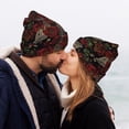 thumbnail image 5 of Lsque Fishbone Rose Pattern Knitted Beanie, Unisex Winter Hat, Knit Hat Winter Beanies Thick Fisherman Beanies Cuffed Plain Skull Caps, 5 of 6