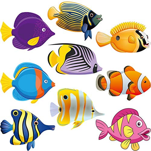 Fish Shape Paper Cut-Outs for Arts and Crafts-Many Creative Uses-Classroom Activities-7.5 Inches-40 Pcs 7.5 x 7 x 0.5 inches Assorted Vibrant Colors Count 