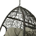 thumbnail image 4 of Christopher Knight Home Kyle Wicker Hanging Chair (Stand Not Included) by  - 400 lb limit Multi-Brown/Khaki, 4 of 5