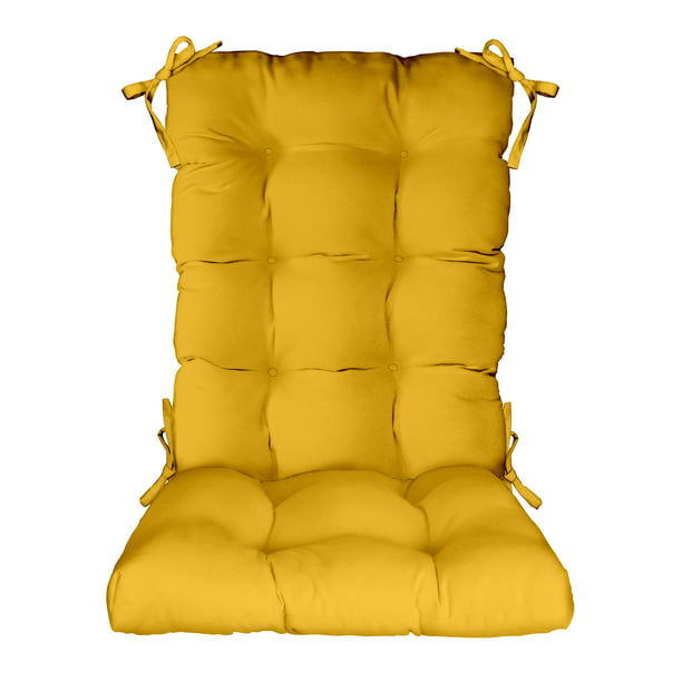 Rocking Chair Pad Cushions, Yellow Outdoor Cushions For Rocking Chairs