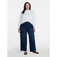 thumbnail image 3 of Time and Tru Women's Wide Leg Jeans, 31" Inseam, Sizes 0-22, 0L-22L, 3 of 6