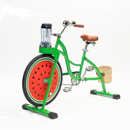 Pedal‑Powered Exercise Bike Blender, Adult Human‑Powered Smoothie Maker, 330 lbs Capacity, Dual‑Purpose Fitness & Kitchen Tool for Home Gym, Green