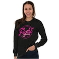 thumbnail image 5 of Breast Cancer Fight Warrior Courage Women's Long Sleeve T Shirt Brisco Brands M, 5 of 6