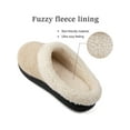 thumbnail image 4 of Wishcotton Women's Cozy Memory Foam Slippers Fuzzy Wool-Like Plush Fleece Lined House Shoes w/Indoor, Outdoor Nonslip Rubber Sole, Size 5-6 US Women, Oatmeal, 4 of 5