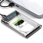 Zeiwohndc 2.5inch Transparently SATA to USB3.0 USB C Hard Drive Case Enclosure