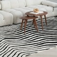 thumbnail image 3 of Rug Branch Domus Modern Zebra Print Indoor Area Rug, Cream Black - 6'x9', 3 of 8