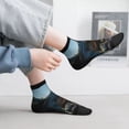 thumbnail image 5 of Goofa Wild Blue Cool Dragon Pattern Non Slip Socks with Grips for Elderly, Crew Socks Yoga Hospital Socks Cushioned Sole Gripper Socks for Men Women, 5 of 5