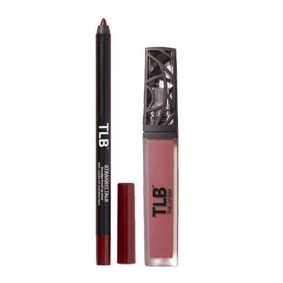 The Lip Bar Perfect Pair Lip Kit, Straight Talk Lip Liner and Unimpressed Matte Liquid Lipstick