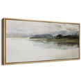 thumbnail image 2 of IDEA4WALL Extra Large Framed Canvas Print Wall Art Storm Over Quiet Lake Landscape Classic Art Nature Wilderness Vintage Wall Decor Oversized Watercolor Artwork Relax/Calm for Living Room - 60"x30", 2 of 5