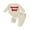 Beige, variant on BemeyourBBs Baby Boy Spring Clothes Valentines Day Outfits Lover Boy Letter Embroidery Romper Solid Pants Set