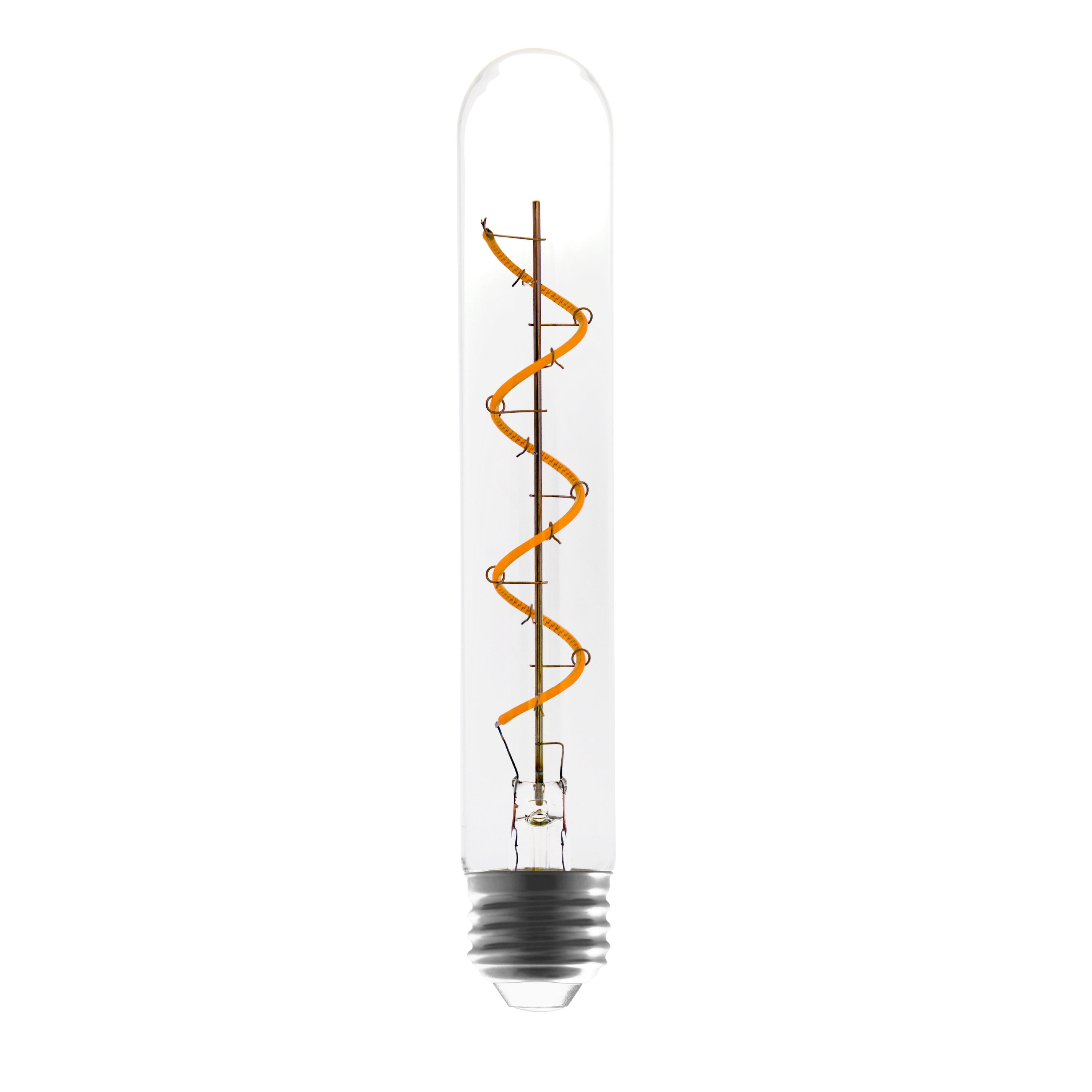 (2 pack) Better Homes & Gardens LED Tube Vintage Bulb, T10 40W, Soft White Spiral Filament, E26, Dim - 2 Pk