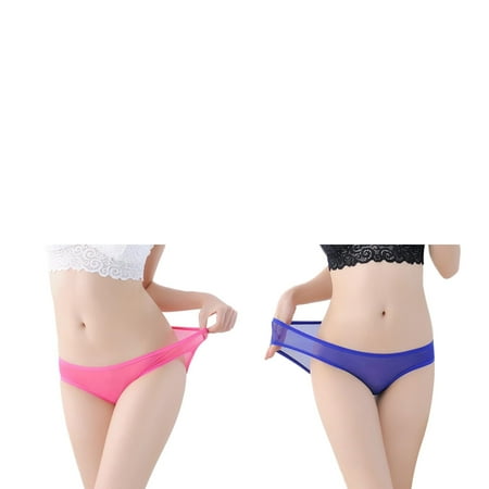 Wijhcboe 2 Pack Womens V Cut Panties for Women Sexy Low Waist Sheer Mesh Workout Underwear plus Size Briefs Cute Seamless Panties Sexy Underwear for Women Pack plus Size For plus Size Sexy Underwear