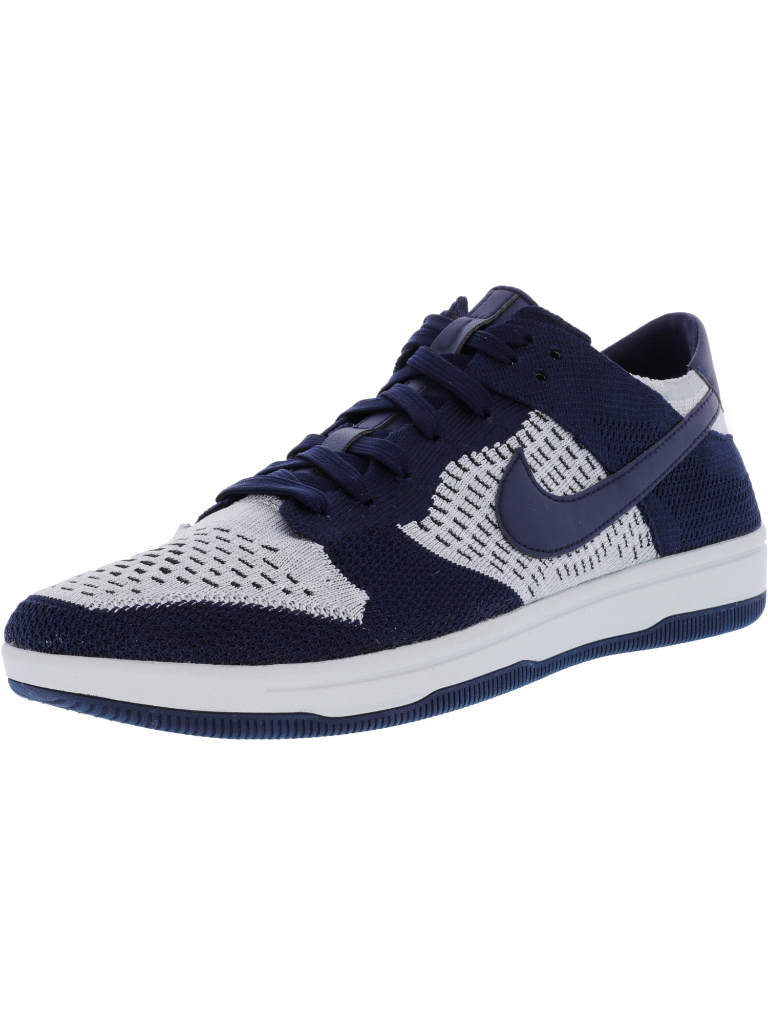 Nike Men's Dunk Flyknit College Navy / Wolf Grey AnkleHigh Basketball