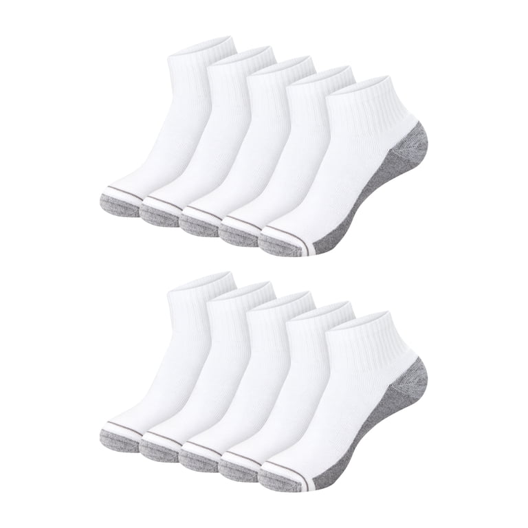 Hanes Men's Ankle Socks 10-Pack, Max Cushion Moisture-Wicking photo 1