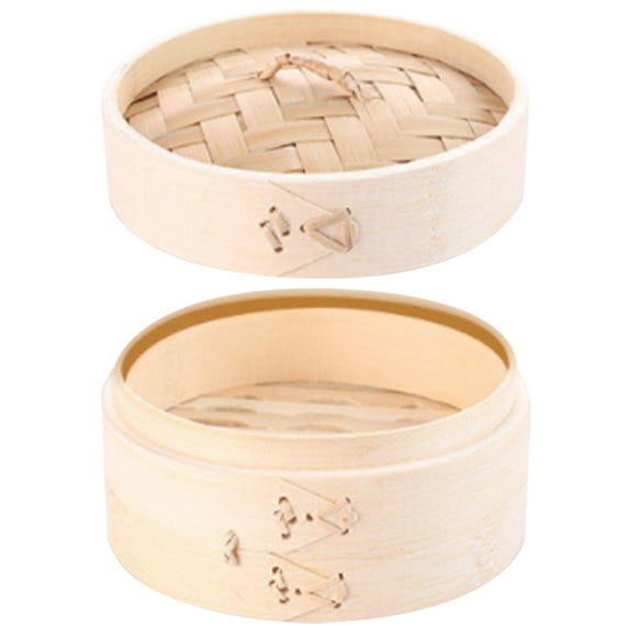 1Set Household Bamboo Steamer Cooking Tool Kitchen Food Steamer with Lid