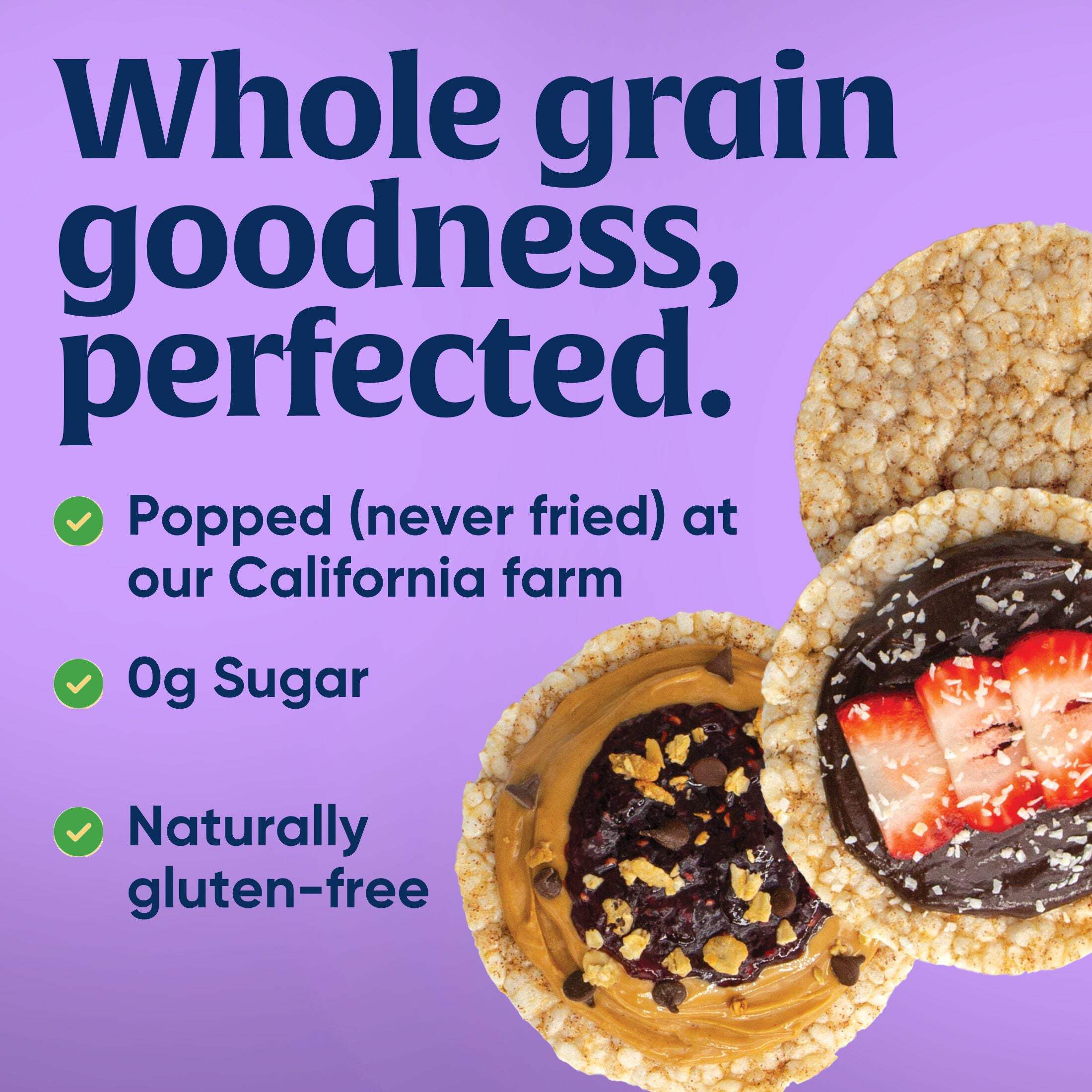 Lundberg Organic Brown Rice Cakes, Salt-Free, 6ct, 7.1 oz
