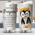 thumbnail image 5 of Advice From A Penguin Insulated Tumbler Jewelry Aquatic Animal Print Coffee Travel Mug With Lid 20oz Stainless Steel Tumbler Gift For Penguin Lovers Flightless Bird Cups, 5 of 6