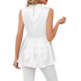 thumbnail image 6 of Blotona Women Fashion Temperament Tank Tops Frills Crew Neck Spot Print Sleeveless Vests Summer Casual Shirts Streetwear, 6 of 7