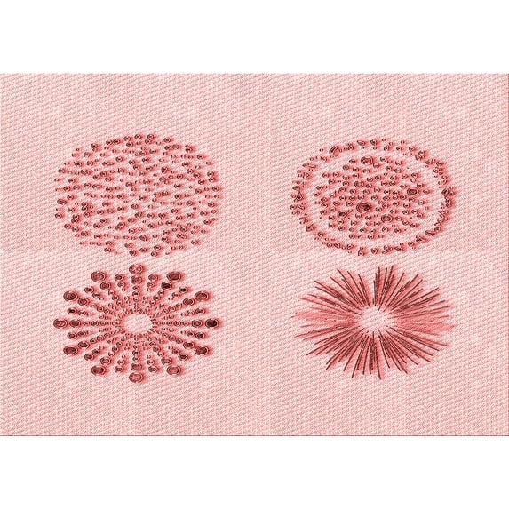 Ahgly Company Machine Washable Indoor Rectangle Transitional Light Rose Pink Area Rugs, 6' x 9'