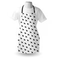thumbnail image 3 of Dog Lover Apron Monochrome Dachshund Silhouettes Breed Dog Domestic Canine Pattern Active Pet, Unisex Kitchen Bib Apron with Adjustable Neck for Cooking Baking Gardening, Black White, by Ambesonne, 3 of 3