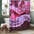 thumbnail image 3 of LALILO Purple Violet Marble Watercolor Shower Curtain, 72x72 in, 12 Hooks, 3 of 6