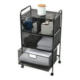 thumbnail image 7 of Mind Reader Cart with Drawers, Multipurpose Office Organizer, Utility Cart, Rolling Storage, Metal, Black, 7 of 7