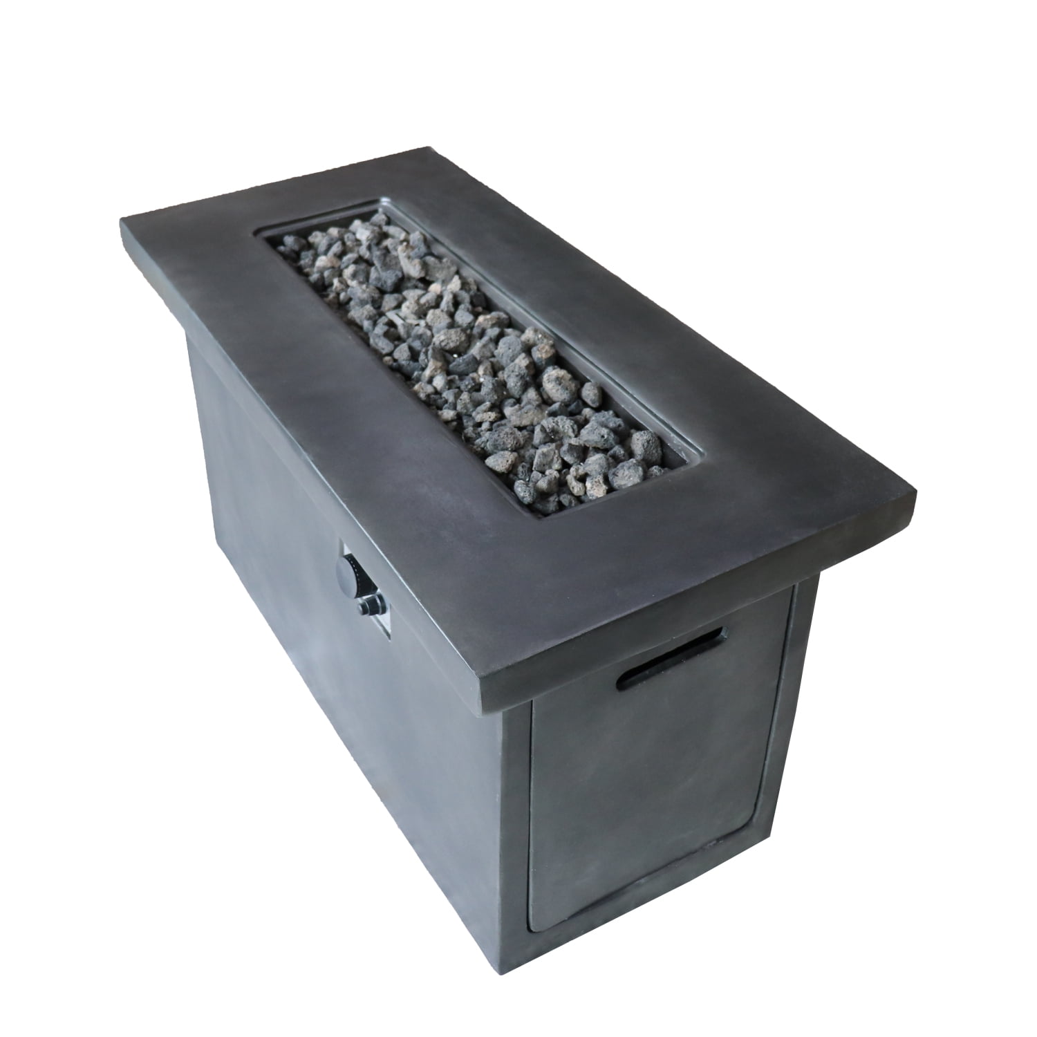 Newboti Furniture 24" H Concrete Propane/Natural Gas Outdoor Fire Pit Table 66182