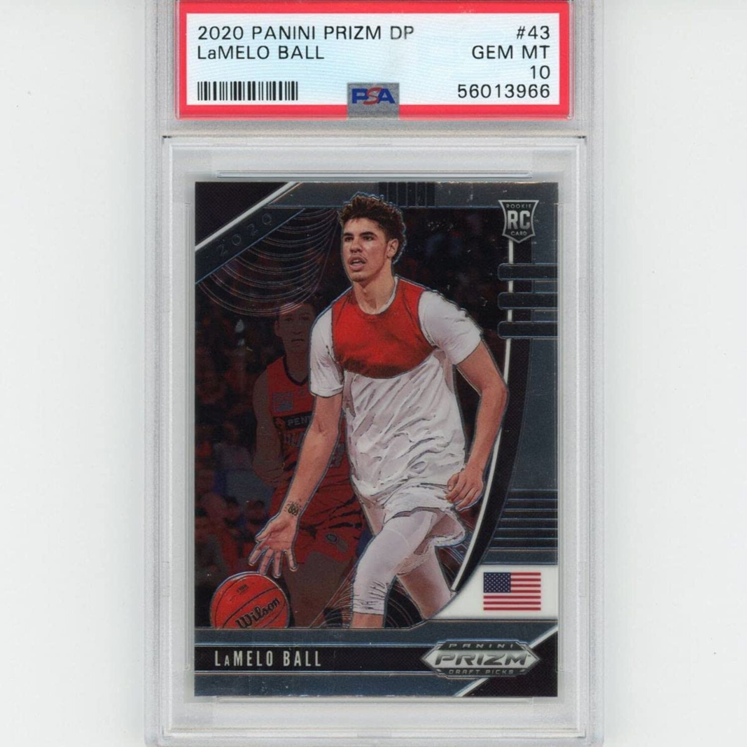 Graded 2020-21 Panini Prizm DP Draft Picks LaMelo Ball #98 Rookie 