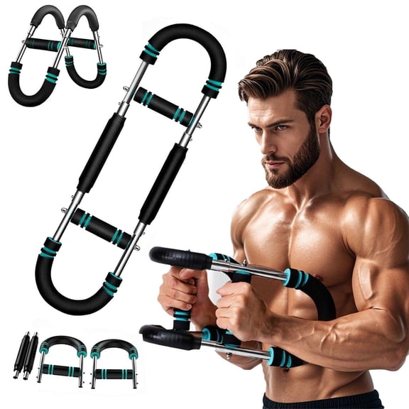 TEIPUERY Adjustable Arm Trainer, Chest Expander Strength Trainer for Men, Portable Upper Body Workout Equipment