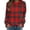 Red Sweatshirt, variant on YUGYXL Womens Sweatshirt Plaid Check Crewneck Top Long Sleeve Loose Fit Pullover Casual Fashion Weekend Sweatshirt Army Green Sweatshirt M