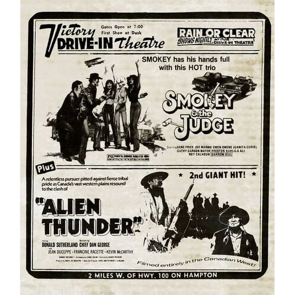 Smokey and the Judge / Alien Thunder (aka Dan Candy's Law) [Drive-in Double Feature #19] (Blu-ray), Dark Force Ent, Action & Adventure