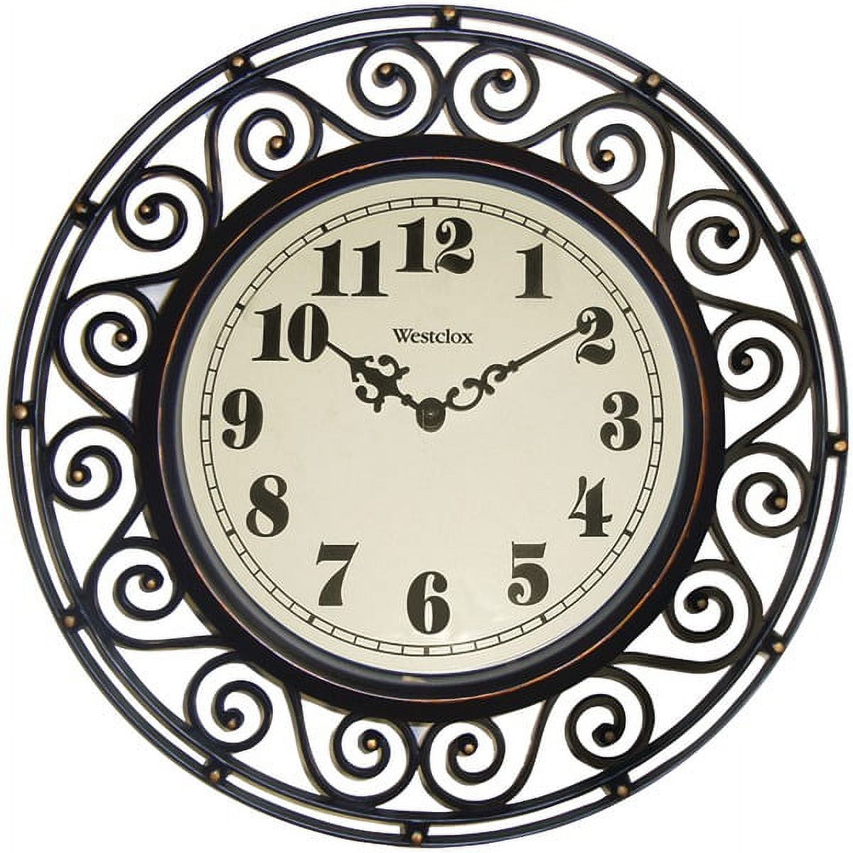 Westclox Wrought Iron Style 12 Round Wall Clock