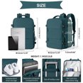 thumbnail image 3 of Weekender Carry on Backpack,45L Expandable Travel Backpack Convertible Briefcase, Water Resistant Laptop Backpack for Men Women, 3 of 5