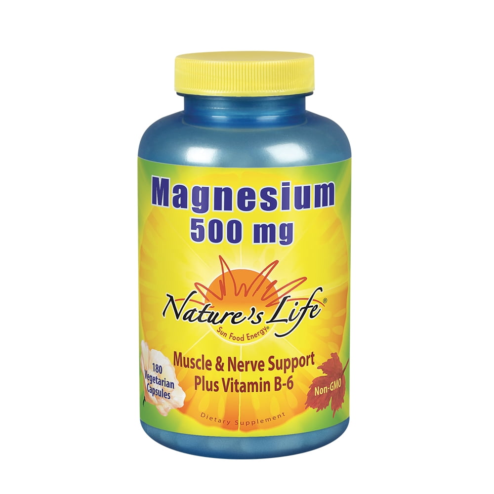 Nature's Life Magnesium 500mg High Potency Magnesium Supplement Plus