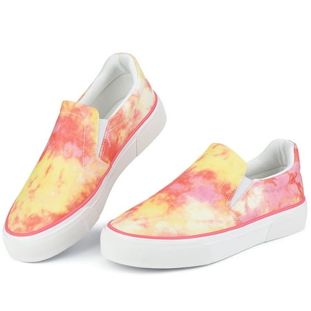 JENN ARDOR Slip On Canvas Shoes for Women Fashion Sneakers Walking Shoes Women Comfortable Loafers Flats Shoes