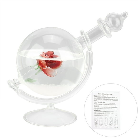 Crystal Globe Water Shape Weather Forecast Windstorm Glass Home Decor Gift