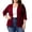 Red, variant on Edvintorg Lightweight Cardigans for Women Classic 3/10 Sleeve Open Front Button Down Cardigan Plus Size Tops Fashion Clothing