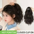 thumbnail image 2 of Curly Ponytail Extension Human Hair Hairpiece Drawstring On PonyTail Clip Y6X8, 2 of 8