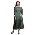 thumbnail image 1 of Bimba Robe Longue Décontractée à Taille Smockée Imprimée Géométrique pour Femmes - Très Petit, 1 of 5