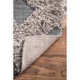 thumbnail image 4 of nuLOOM Francene Diamond Trellis Shag Area Rug, 6' 7" x 9', Silver, 4 of 5