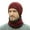 Wine Red, variant on UDIYO 2Pcs/Set Men Winter Knitted Soft Plush Lining Beanie Hat Cap Scarf Neck Warmer