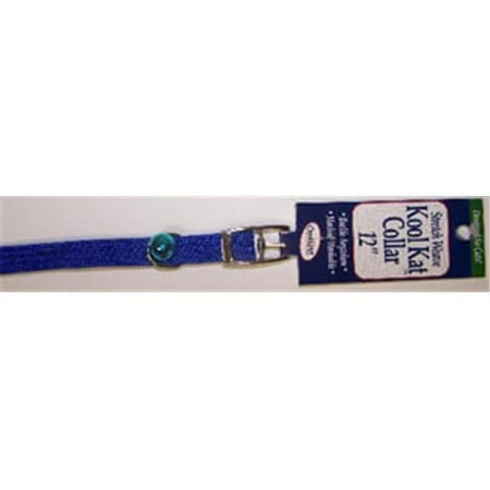 UPC: 0024764381069 | Omni Pet 445-38106 Omni Pet No.38SNB Kool Kat Nylon Collar .37 inx12in Color Blue
