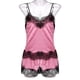 thumbnail image 3 of Gibobby Tangas de mujer sexy para sexo Día de San Valentín Pantalones cortos Ropa de dormir Terciopelo Nuevo Sexy Cuello en V Tops Camisola Lencería Pijamas Mujeres Íntim(Rosa, G), 3 of 5
