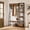 Matte black + vintage, variant on 4-in-1 Coat Rack Hall Tree – Entryway Bench with Shoe Storage & 8 Removable Hooks – Industrial Mudroom Furniture for Front Door
